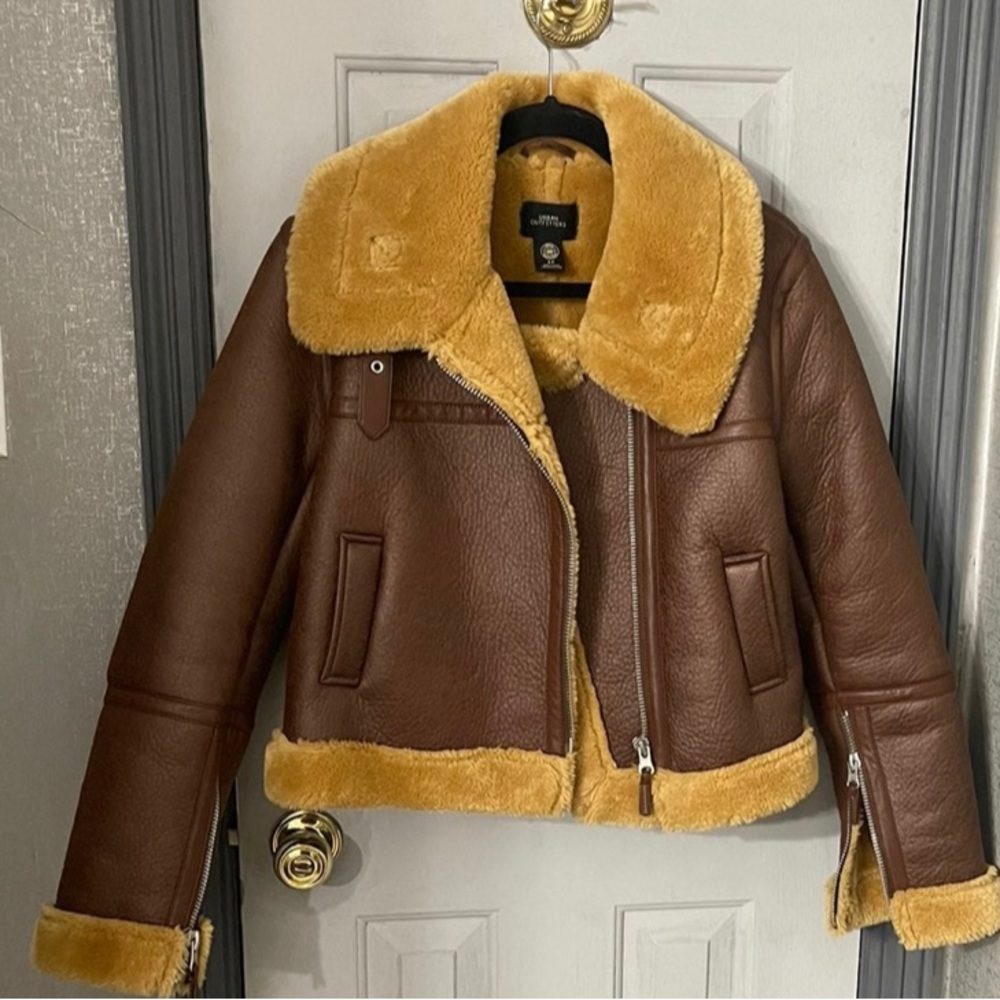 Super cute Moto jacket from urban outfitters! Super soft and cozy